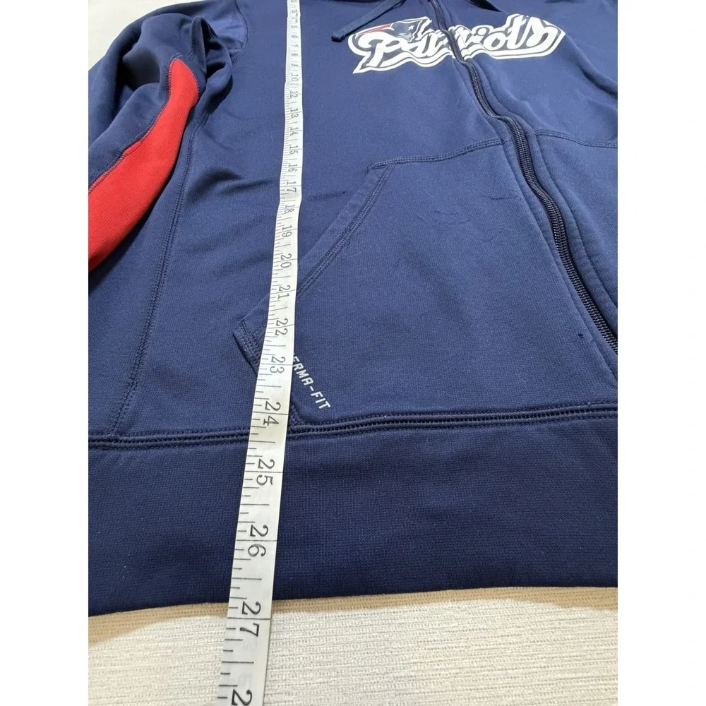 Nike Therma Fit New England Patriots Hoodie Men's Size Large NFL Full Zip